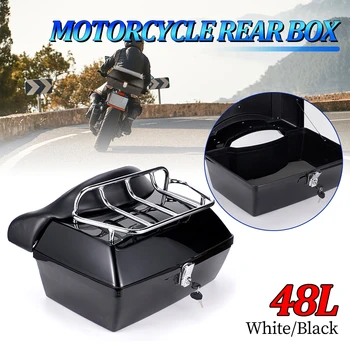 48Л Универсальный задний ящик для хранения багажника мотоцикла Задний багажник Кейс для инструментов с накладкой на спинку для скутера мотоцикла