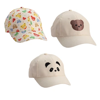 Бейсболка солнцезащитная кепка с утиным язычком для маленьких мальчиков и девочек 1-3 лет