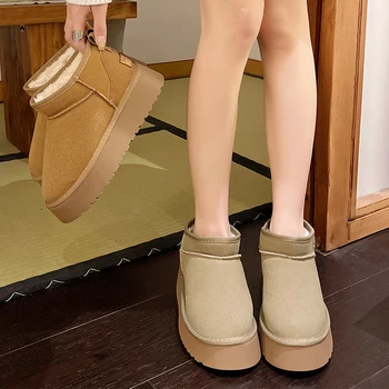 Ботинки в стиле Лолиты, Роскошные дизайнерские ботинки с круглым носком, Женская зимняя обувь в Австралии, Женская резина на лодыжках, Мода 2023 года, Снег
