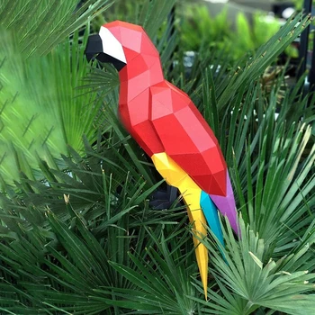 бумажная модель попугая 50 см, домашний декор, украшение стола, поделки из бумаги, 3D пазлы ручной работы, креативные развивающие игрушки для детей