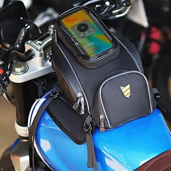 Водонепроницаемая сумка для бака мотоцикла, сумка для масла, топливного бака, магнитная сумка для седла мотоцикла, дорожный рюкзак для мотоцикла для телефона с GPS
