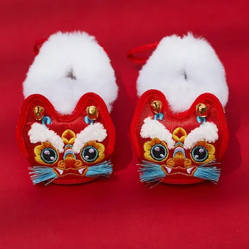Детская обувь для новорожденных, детская обувь для прогулок, теплая зимняя детская обувь на Китайский Новый год