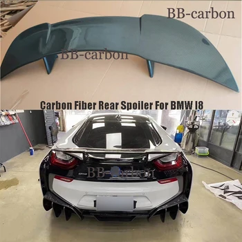 Для BMW I8 E Styling Высококачественный неокрашенный обвес из настоящего углеродного волокна FRP, задний спойлер, крыло