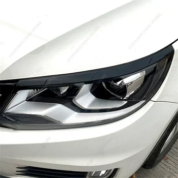 Для VW TIGUAN MK1 5N Глянцевые Злые Брови Веки TIGUAN TSI TDI R Обвесы Фары ABS 3D Наклейки 2011-2017 Подтяжка Лица Тюнинг