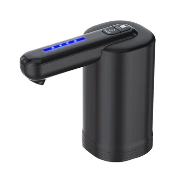 Дозатор воды для 5-галлоновой бутылки, универсальный 2-моторный водяной насос с ускоренной подачей воды, портативная USB-зарядка черного цвета