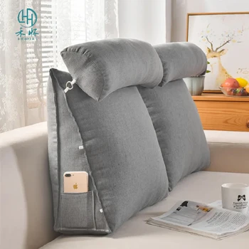 Треугольная подушка для чтения, большая клиновидная подушка для спинки дивана для дома для взрослых